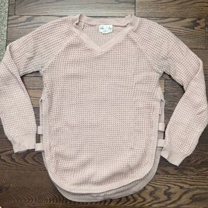 Dusty Rose / Light Pink Knit Cardigan Sweater